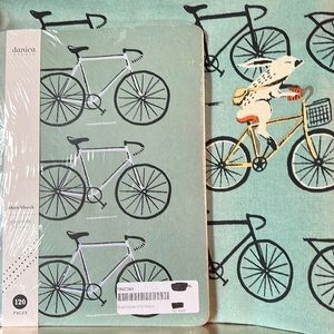 bicycle lovers gift-“Wild Rider” design sketchbook & cotton canvas backpack-NWT